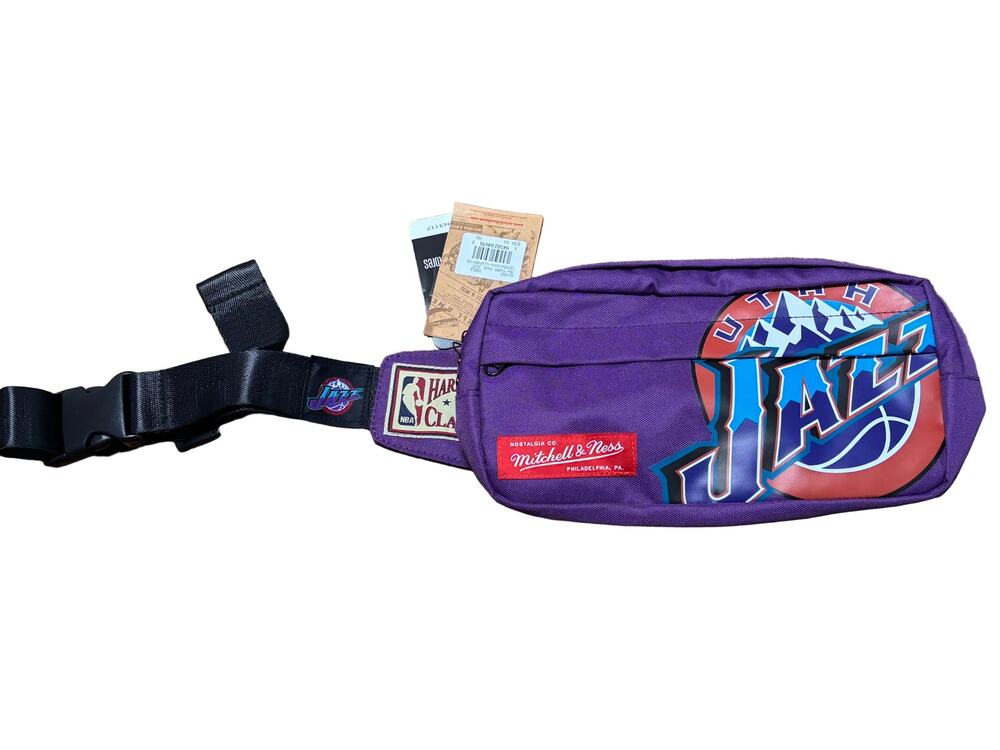 Utah Jazz Mitchell & Ness Hardwood Classic Big Face Team Fanny Pack Purple New